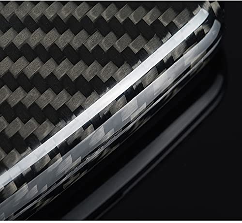 T-carbon Compatible: Volkswagen Golf 7 MK7 3-Button Car Key Case Real Carbon Smart Key Case Key Cover Key Protection Key Holder (Through Hole Typ