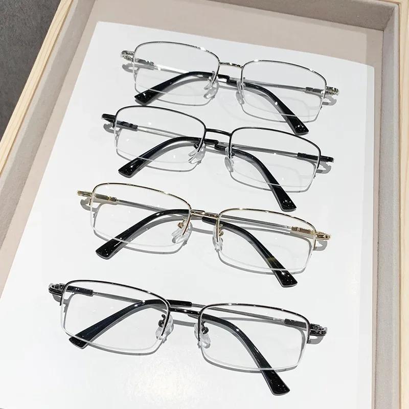 Metal Neutral Optical Finished Anti Blue Light Glasses Ultra Light Protective Eyeglass Lenses Elastic Eyeglass Frame
