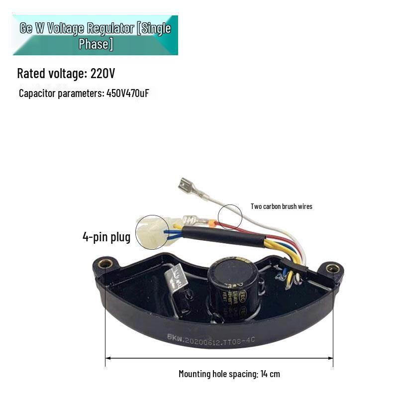 AVR Voltage Regulator for 2-8KW Gasoline Generator, Diesel Engine, Single/Three-Phase Equal Power