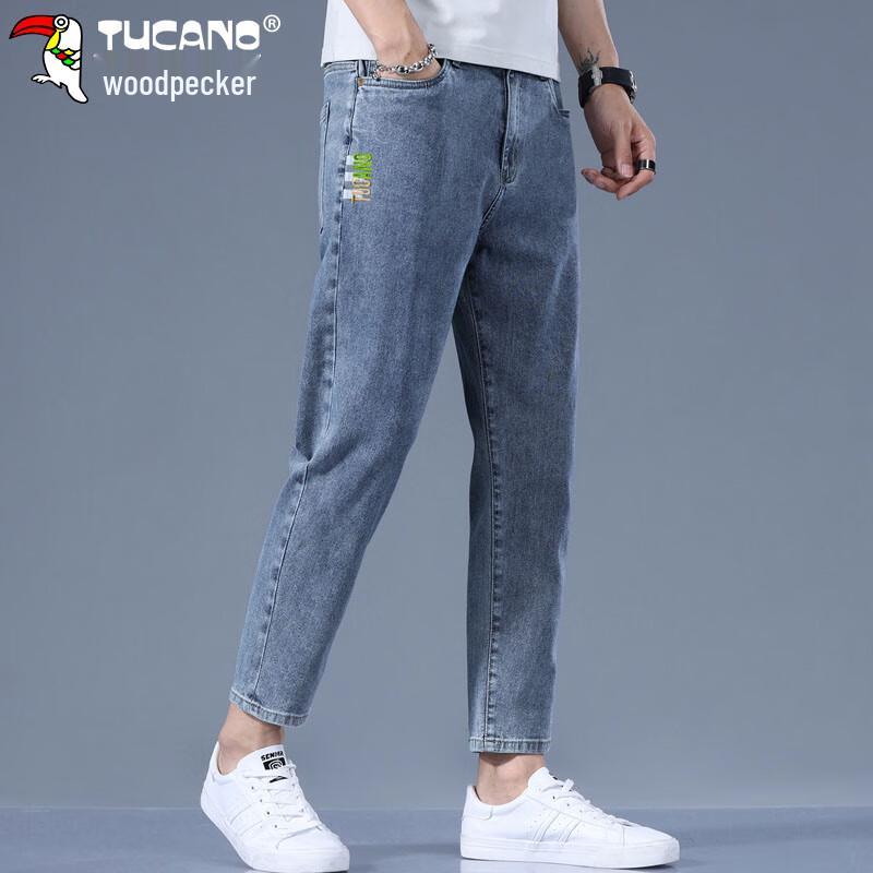 Tucano Men's Straight-Leg Stretch Cropped Jeans