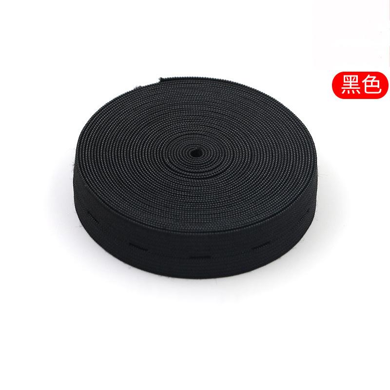 

Регулируемая эластичная лента с петлями для пуговиц Детская Детская для беременных Брюки Пояс Цветная эластичная лента Плоская резинка Широкие аксессуары black 5m * 18mm