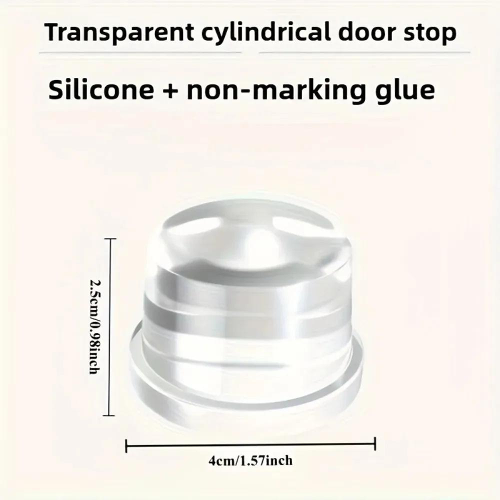 Transparent Silicone Silicone Door Stopper PET Oil Rubbed No Drill Door Stopper Cylinder Creative Anti Bump Pad