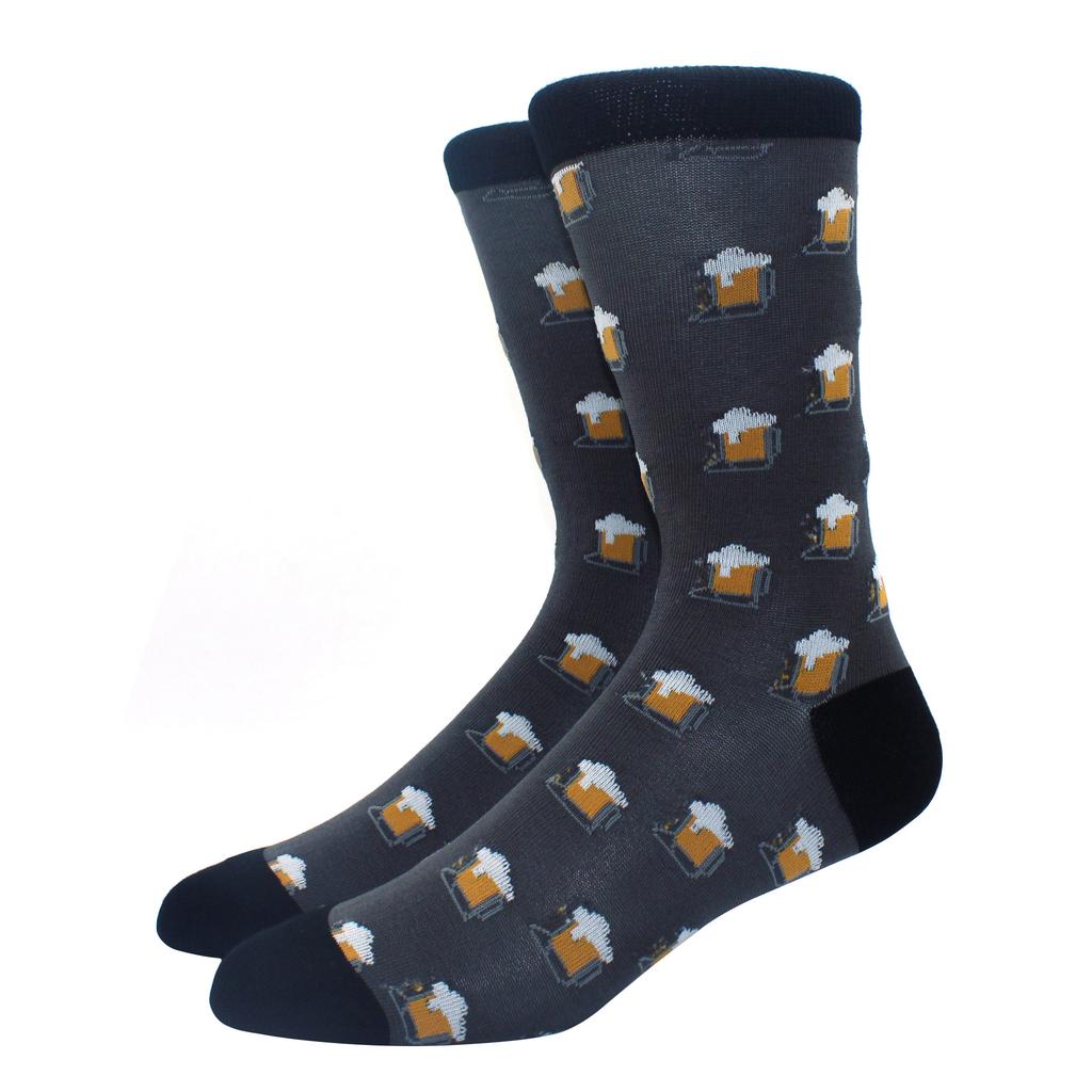 New Hiphop Cotton Men Socks Harajuku Happy Funny Animal Flamingo Penguin Chili Dress Socks for Male Wedding Christmas Gift