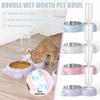 Pet Cat Bowl with Stainless Steel Food Dish and Automatic Water Dispenser Double Feeding Station for Cats and Small Pets