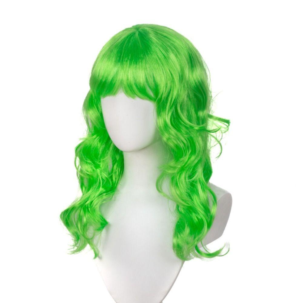 Harajuku Orange Blue Gold Grey Curly Wigs Synthetic Women Layered Wigs  Role-playing