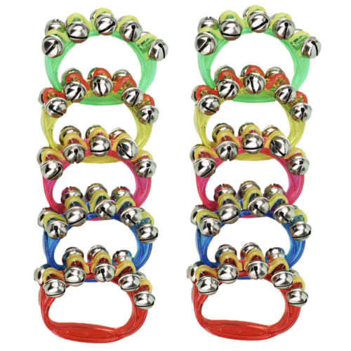 ENN LLC Handbells, Ring Bells, Musical Instruments, Karaoke Set, Bear Bells (Set of 10)