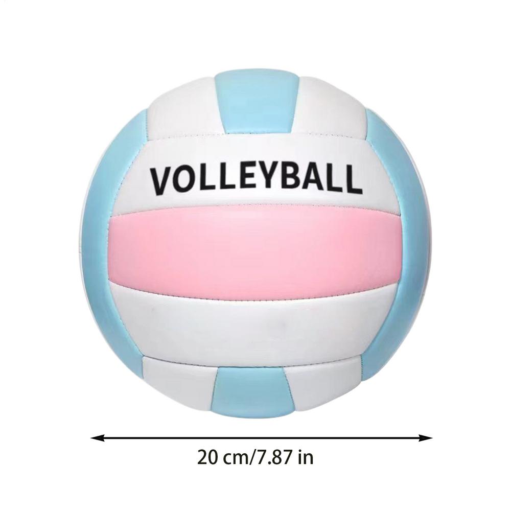 Inflatable Beach Volleyball Outdoor Game Match Ball Wear-Resistant Soft Volleyball for Training Practice Team Sports School Park