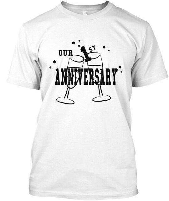 Our First Anniversarywedding 1st Anniversary Mr and T-Shirt Made in USA S to 5XL L