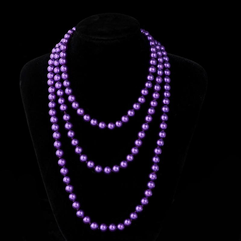

Imitation pearl neck chain 1.5 meters long multi-layer pearl sweater chain cheongsam accessories necklace round bead chain women