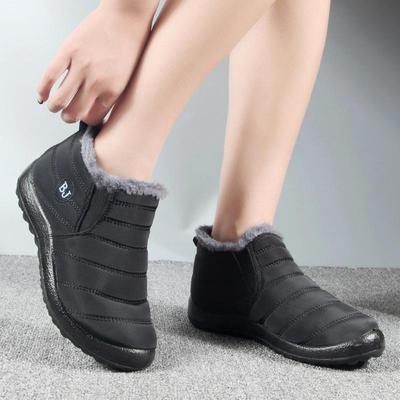 Winter WaterProof Ankle Boots for Women 2025 Warm Plush Women's Shoes Round Toe Thick-soled Outdoor Casual Antislip Couple Boots