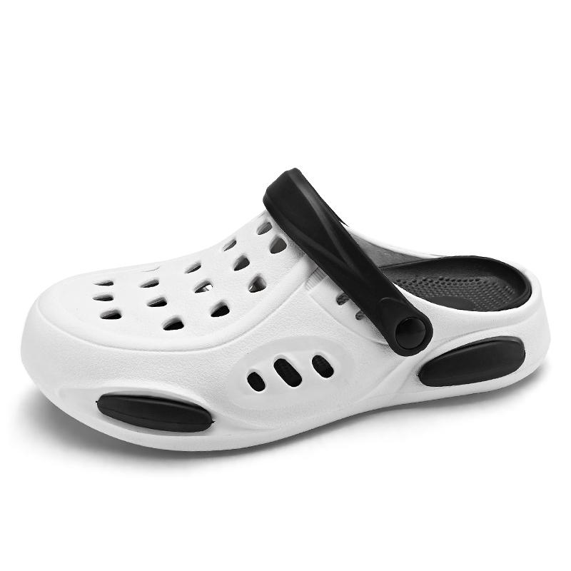 Fashion Summer Men Clogs Breathable Beach Slippers Soft Sole Men Home Slippers Outdoor Antiskid Slides