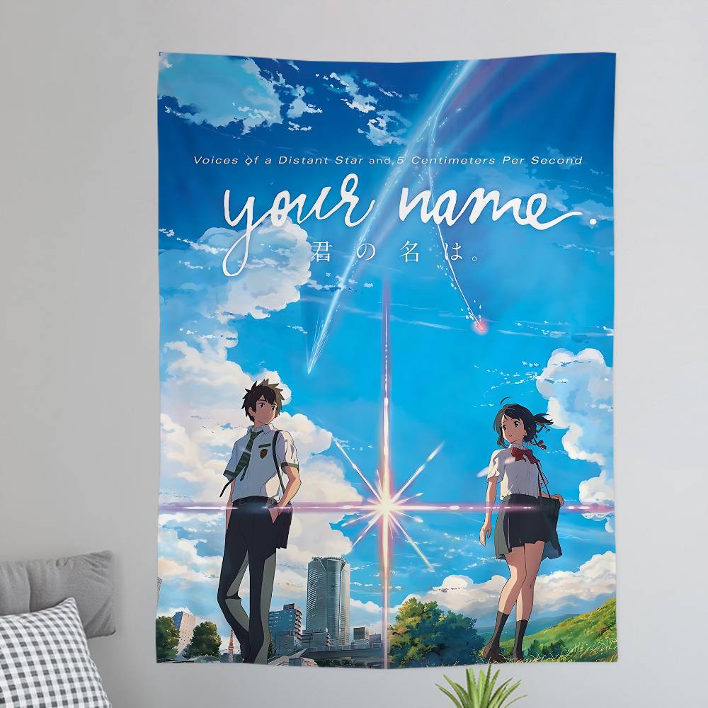 Your Name Hanging Bohemian Tapestry Japanese Wall Tapestry Anime Kawaii Room Decor