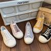 HY-1900 Women's Retro Canvas Board Shoes - Lightweight, Elastic Band, Hong Kong & Korean Style, Versatile Hot Item
