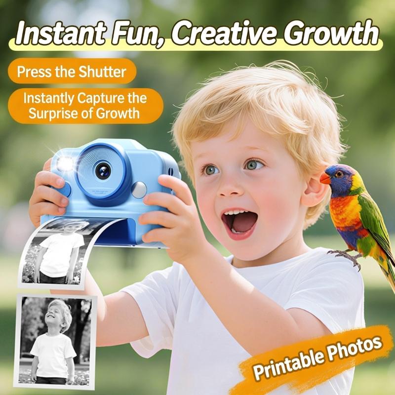High Resolution Children's Digital Camera with Double Lens 4800W Pixels and Instants Thermals Printing for Creative Expression and Photo Memory