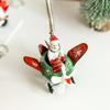 Christmas snowman old man elk plane wrought iron pendant hanging home desktop small ornament Christmas tree pendant