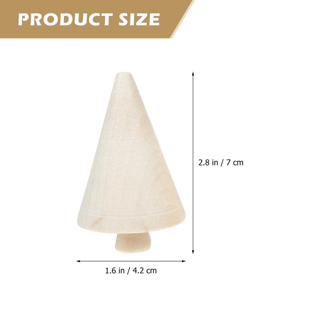 9Pcs Unfinished Wood Christmas Trees DIY Decor Craft Set Eco Friendly Wooden Ornaments for Children Handmade Art Projects Xmas