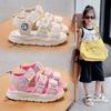 Girls' Sandals Summer New Style Children's Princess Shoes for Older Girls Soft Sole Beach Shoes Non-Slip Baby Shoes