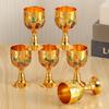 1Set Exquisite Vintage Wine Glass,Engraving Castle Texture Alloy Home Wine Glass Set,Wine Pot Home Living Room Decoration
