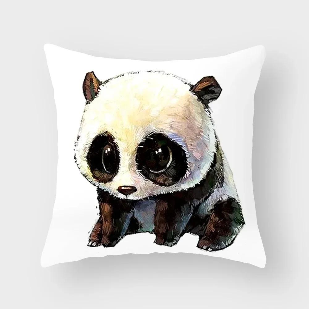 Lovely Cartoon Animal Cushion Decorative Pillowcase Printing Pillow Cover Sofa Home Living Room 45X45Cm