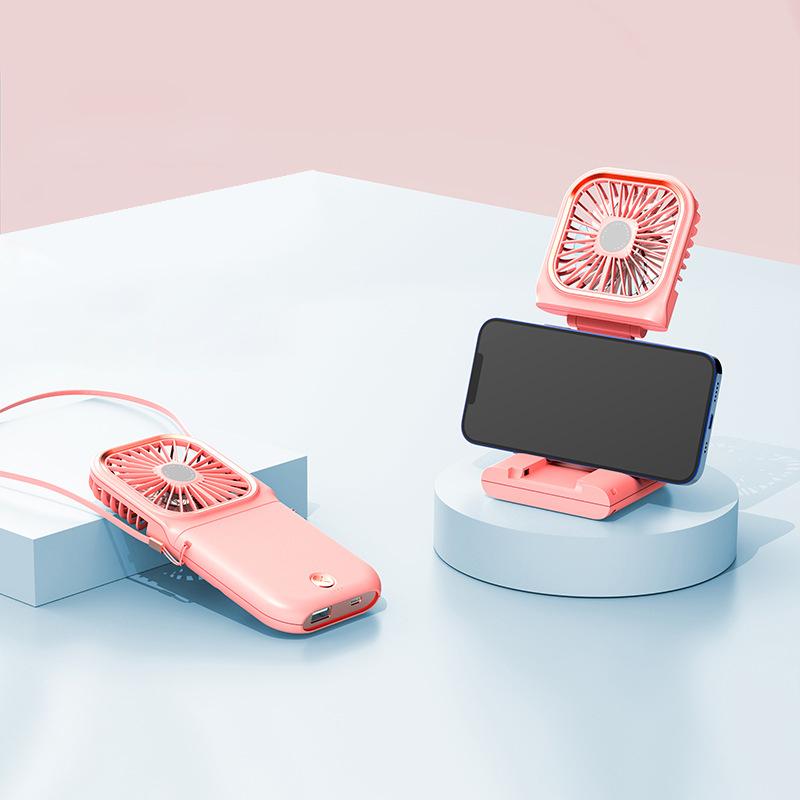 

Fan Mini Digital Display Hanging Neck Fan Portable USB Rechargeable 4 Speed Mute Personal Fan Waist Clip Fan Summer Air Cooler