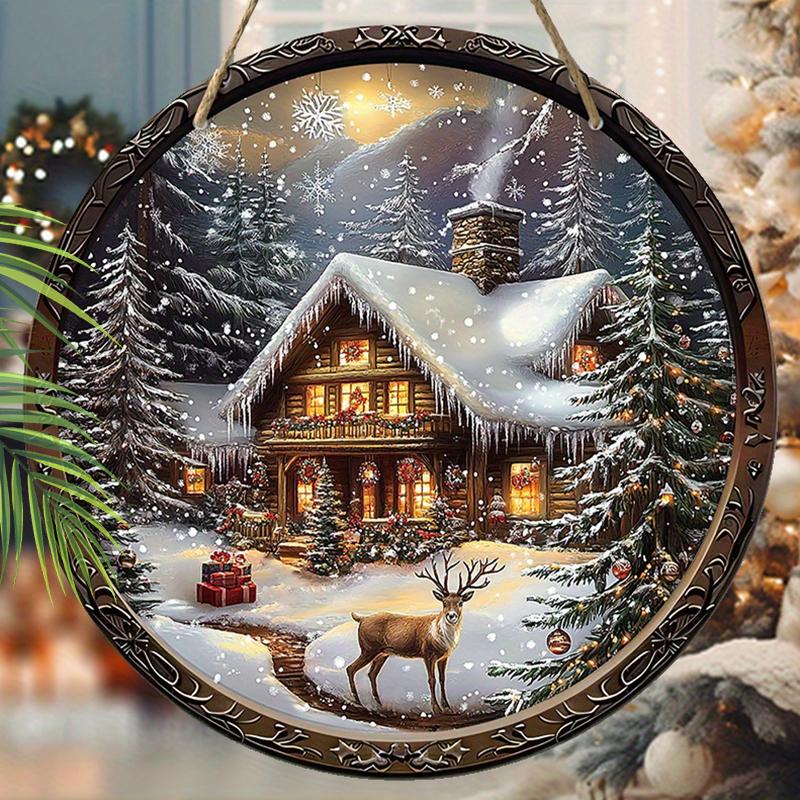 Christmas Decorations, 2D Plane Hanging Wooden Signs, Interior Wall or Door Decoration, Garden Decoration, Christmas Gifts for Friends