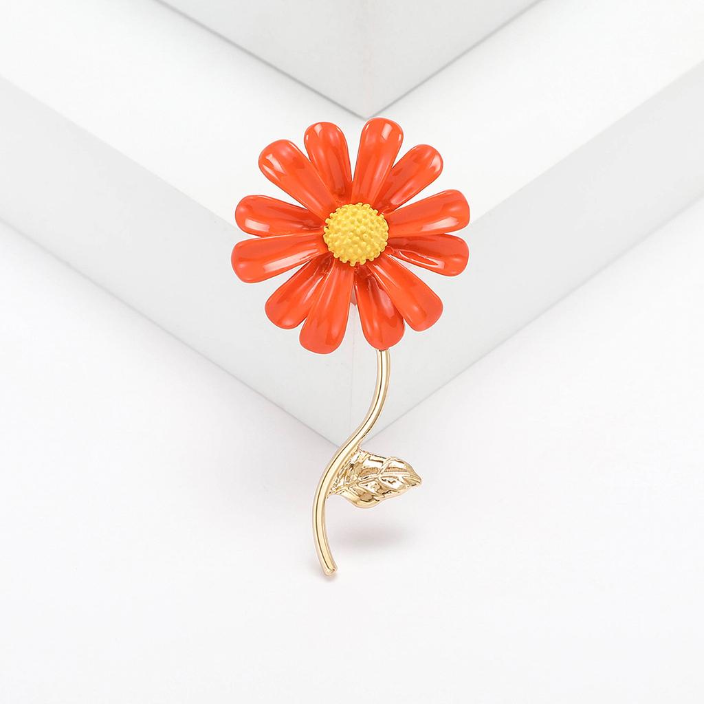 Stylish And Simple Oil-Dripping Small Daisy Brooch, Versatile Temperament, Sunflower Collar Pin, Anti-Light Pin