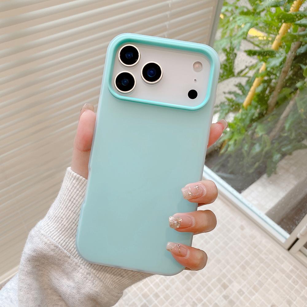 2 In 1 Card Holder Shockproof Case For iPhone Air 17 16 15 14 13 Pro Max Candy Color Matte Hard Cover Hybrid Shell Soft Shell