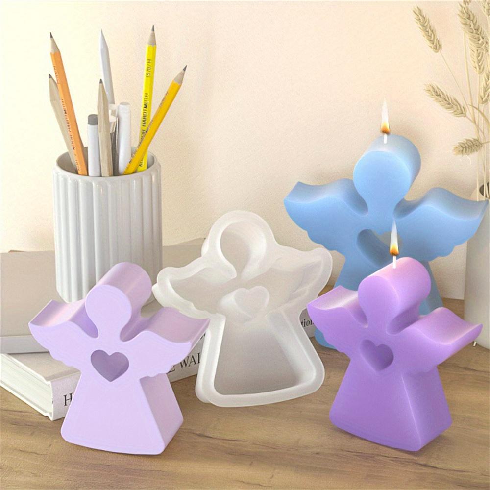 Cute Angel Candle Silicone Mold Gypsum Car Mounted Incense Expanding Gypsum Decoration Mold Easter Aromatherapy Candle Mold