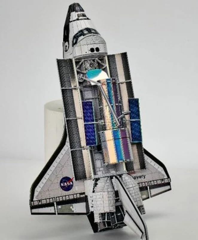 barchetta Space Shuttle Discovery German level 3D puzzle paper [Hasegawa craft]