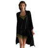 Women’s Luxury Summer Ice Silk Pajama Set Sexy Pure Style V-Neck Camisole Top and Shorts Lightweight Loungewear