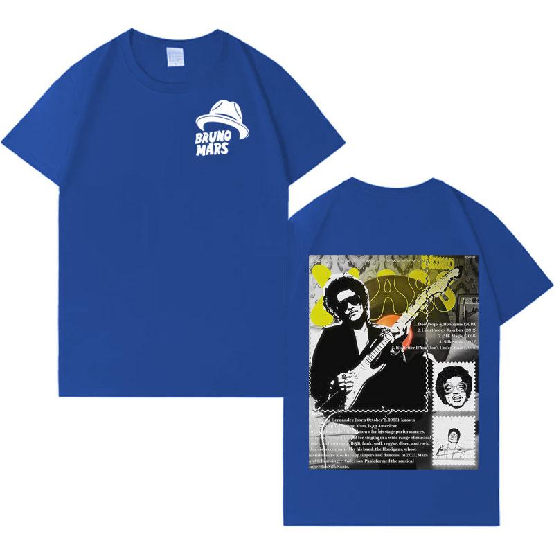Singer Bruno Mars Trendy Manga GraphicT Shirts Mens Harajuku T Shirt Casual Summer Aesthetic Humor Crewneck Tee Shirt Teenagers
