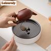 Sheep Fat Jade Porcelain Pot Bearing Holder Boutique Water Storage Dry Brew Table Tea Tray Pot Base Chinese Kung Fu Teaset Craft