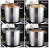 Junchu 304 Stainless Steel Commercial Storage Pot with Lid, 20L