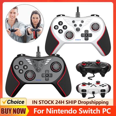 2m Cable USB Wired Game Controller for Nintendo Switch Game Console PC Wired Gamepad with Vibration Rapid-fire Gamepad Joystic