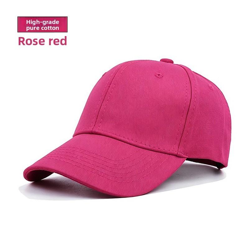 Cotton Baseball Cap With Adjustable Sunshade For Casual Wear