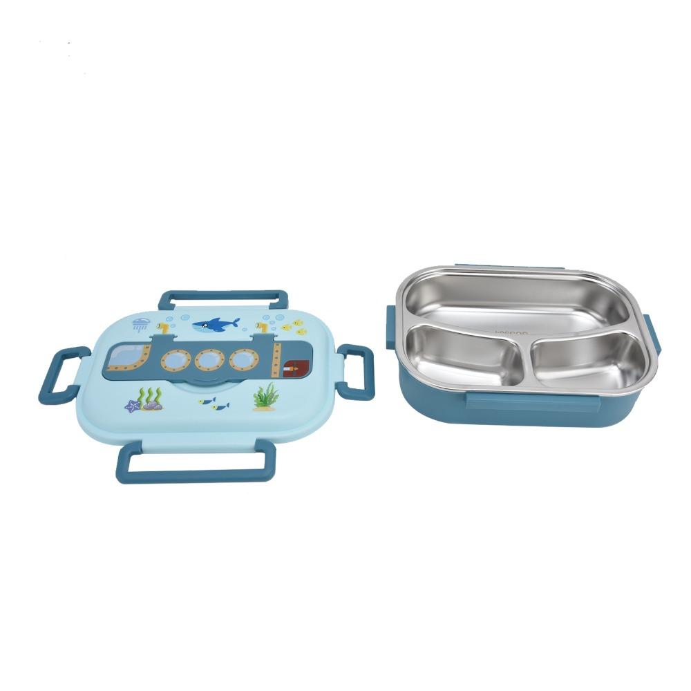 Lunch Box Termico a 3 Scomparti con Ciotola per Zuppa Contenitore per Alimenti Per Viaggio