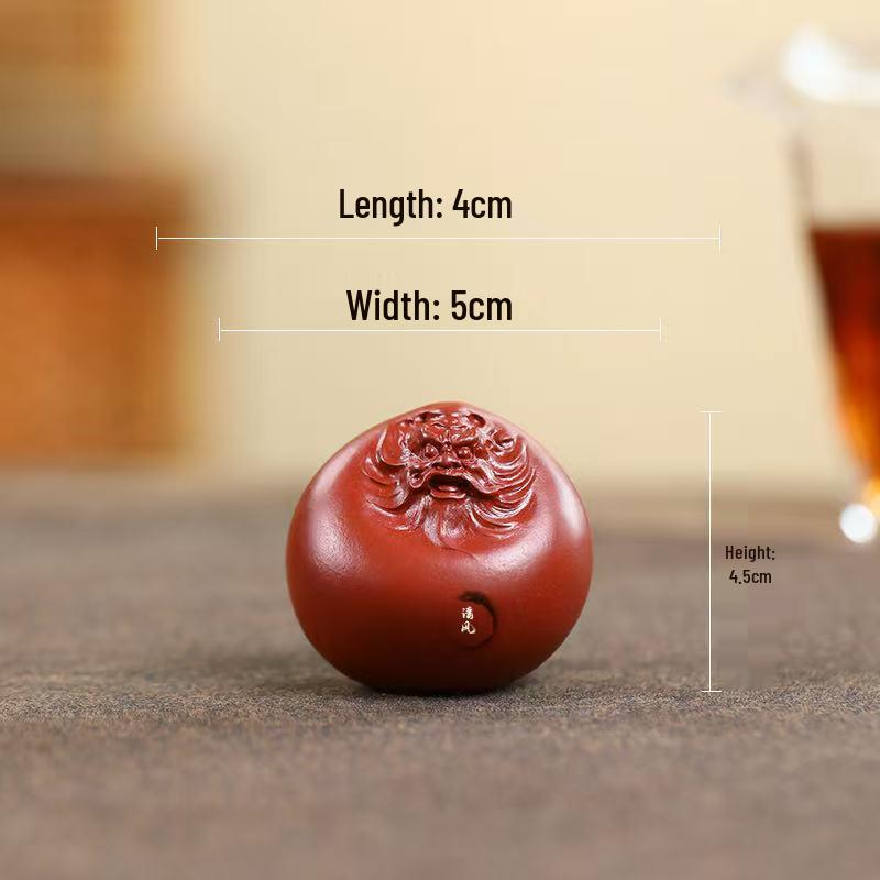 Zisha Tea Pet: Miniature Maitreya Buddha handcrafted by Liu Fengjun; a delightful, portable Zhong Kui piece for tea lovers.