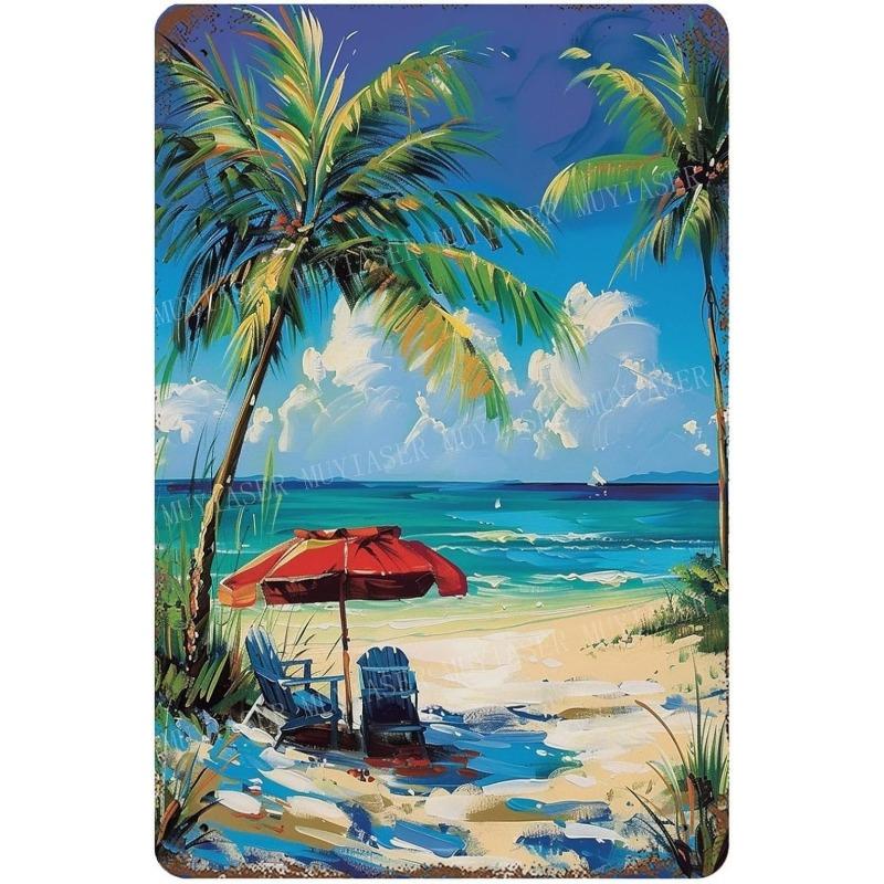 Vintage Cat Metal Plate, Rectangular Iron Wall Art Bar Decor