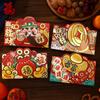 8Pcs Chinese 2025 Year Red Envelope Best Wishes Blessing 3D New Year Red Packet Cartoon HongBao Lucky Red Pockets Bless