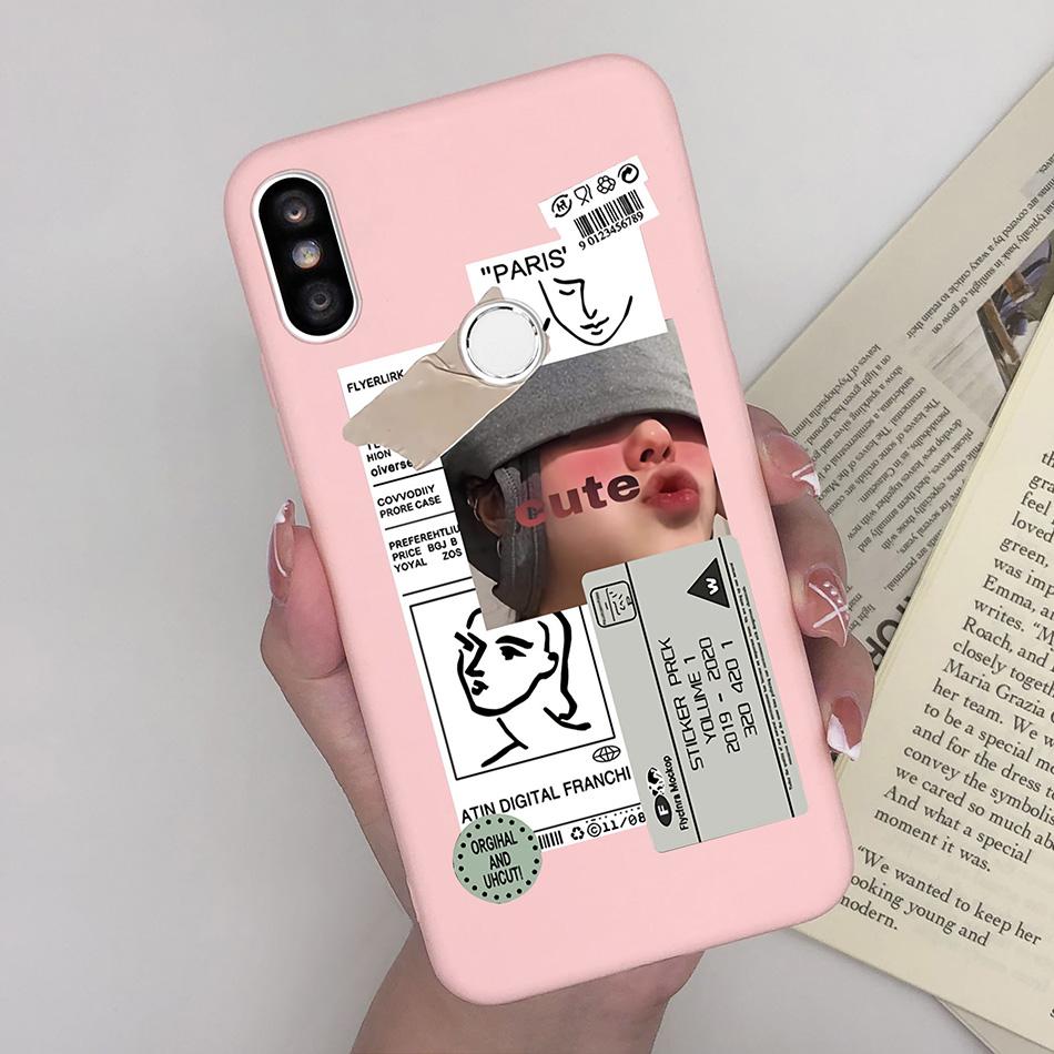 Case For Xiaomi Redmi S2 Y2 Cover Soft Matte Cute Pattern Silicone TPU Phone Case for Xiaomi RedmiS2 S 2 Y 2 Cases Back Cover