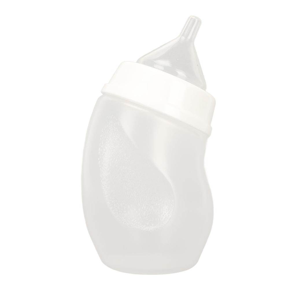Pet Feeding Bottle Professional Soft Silicone Nipple Curved Nursing Bottle Kits for Newborn Kittens Puppies