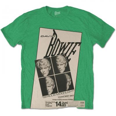 David Bowie Unisex Adult Concert Â´83 Cotton T-Shirt