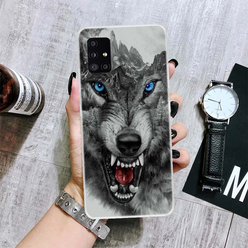 Angry Animal Wolf Fierce Phone Case For Samsung Galaxy A52 A32 A22 A12 A02S A50S A30S A51 A31 AA71 Note 20 Ultra 10 S10 Plus Gal