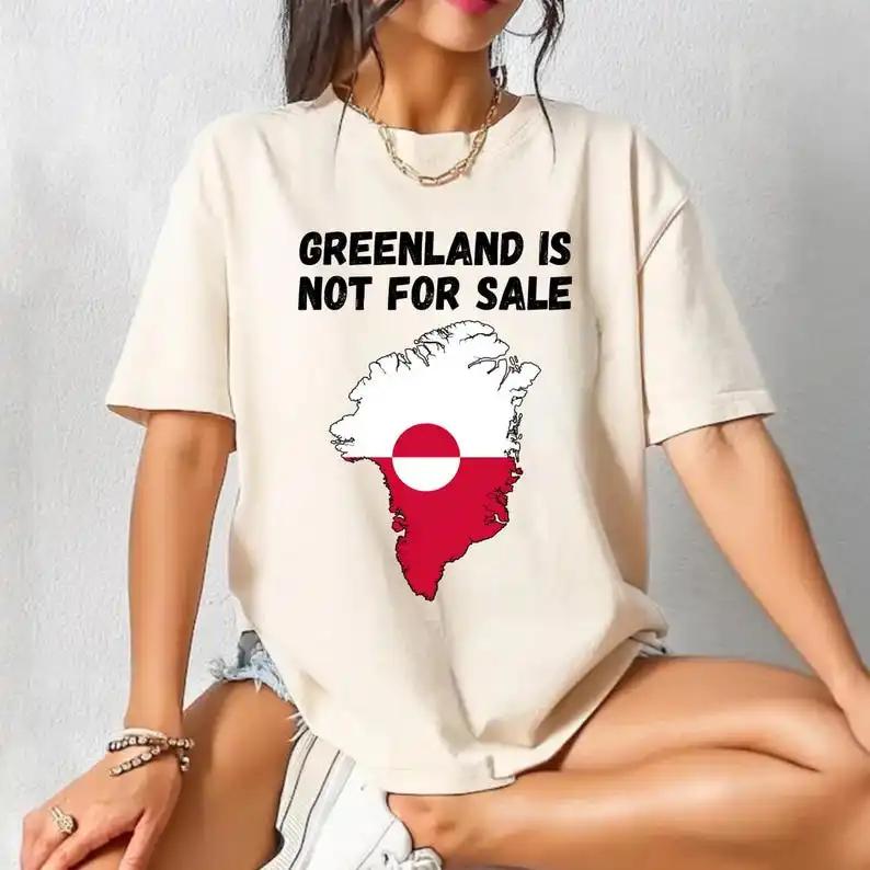Greenland Not For Sale Shirt Greenland Is Ours Tee Greenlandic Flag Shirt S