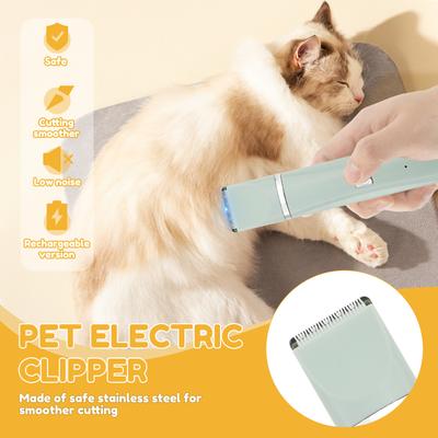 Aparat de tuns profesional pentru câini, reîncărcabil, electric, trimmer pentru îngrijirea animalelor de companie, zgomot redus, pentru câini și pisici, două viteze