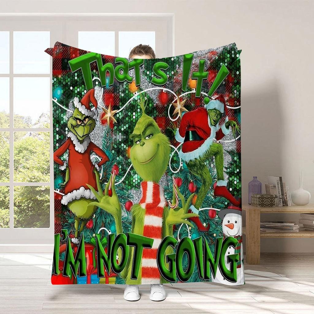 Weihnachtsdeckenbezug, weiche und bequeme Flanelldecke aus Plüschwolle