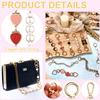 Hcewsbfd 10Pcs Purse Extender Chain Metal Bag Extension Strap Exquisite Purse Replacement Chain With Stylish Charms Lady Bag Mak