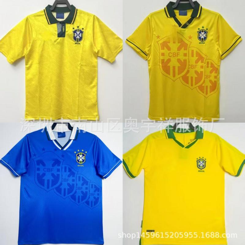 Vintage Brazil National Team Soccer Jersey Ronaldo 9 Classic Retro Football Shirt Short Sleeve Unisex