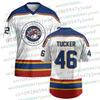 Fuori Sede Briar University Maglia Graham 44 22 DI LAURENTIS 66 Tucker46 T-shirt Scollo a V Manica Corta Maglia da Hockey Genitore-Figlio