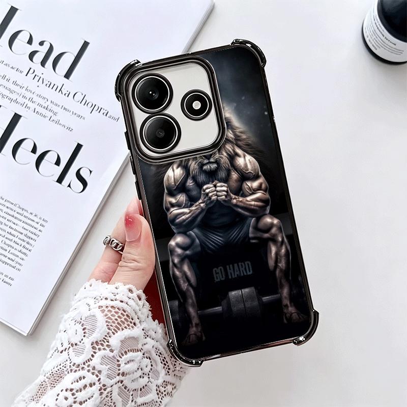 Handyhülle mit Löwenmotiv für Xiaomi Redmi Note 14, 15 Pro Plus, 13, 12, 11, 11S, 11T, 10, 9S, 9 und 5G – stoßfest und mit Airbag-Schutz